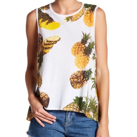 Chaser Tops - CHASER pineapple tank, Sz M, NWT